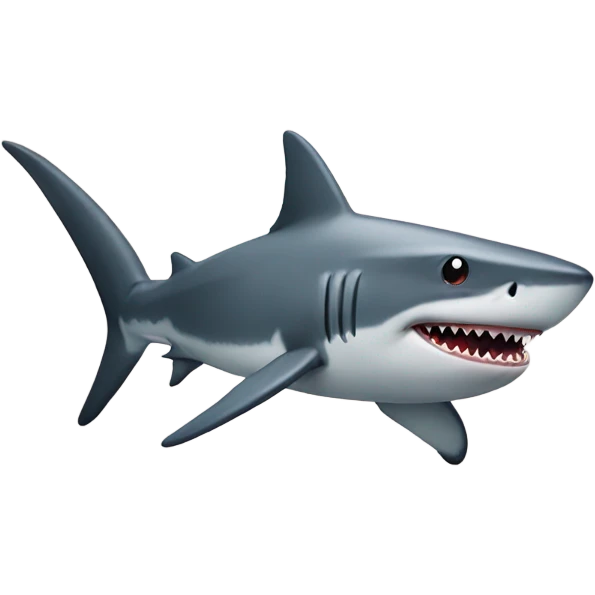 Shark with duck lips emoji
