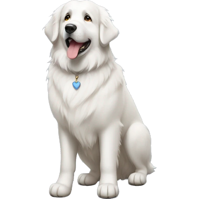 female Great Pyrenees  emoji
