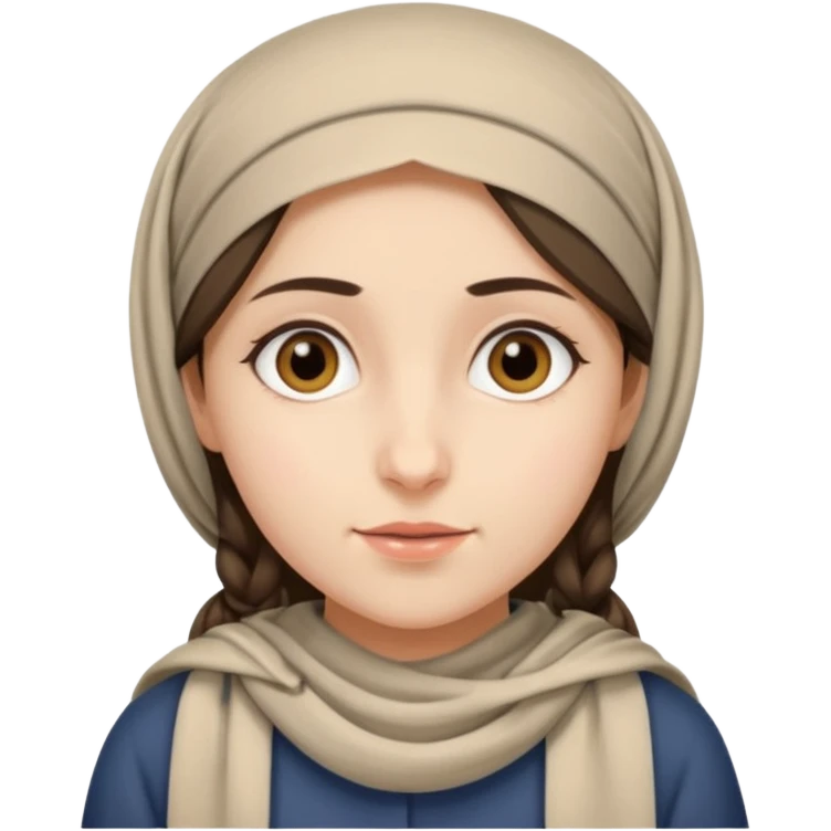 young modest jewish girl head covering emoji