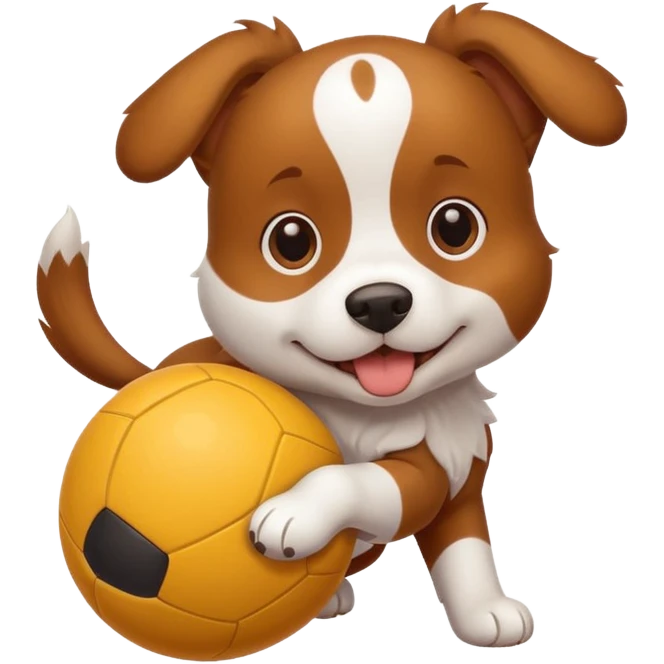 Dog with ball Toy emoji