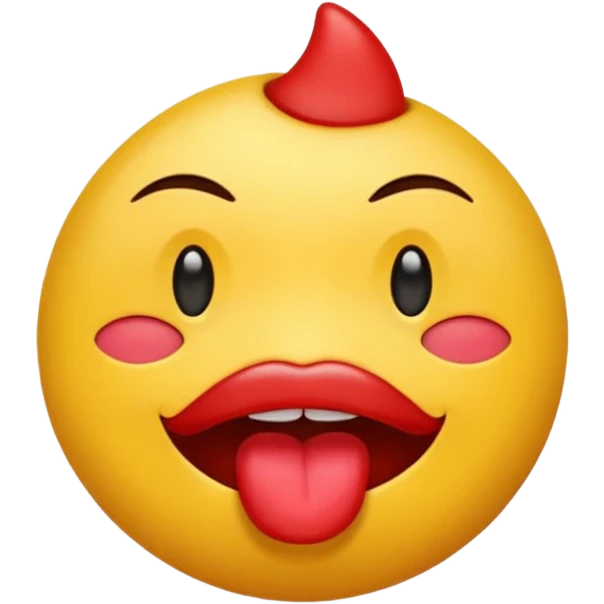 un emoticono mordiendose el dedo con una expesion de deseo y diversion emoji