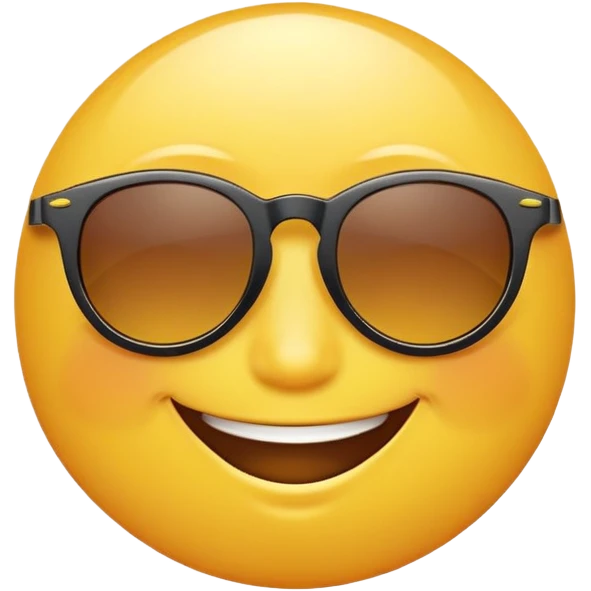 bright yellow sun with cool sunglasses and a cute smiling face emoji