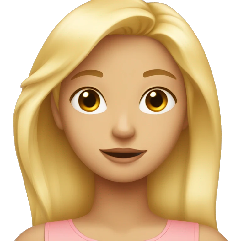 Blond girl in love  emoji