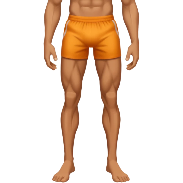 Create leg muscle emoji without pants. Only leg part. Like this one but only legs and closer. I want only legs not torso or arms. View is front and closer emoji