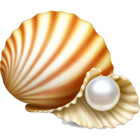 shell with pearl emoji
