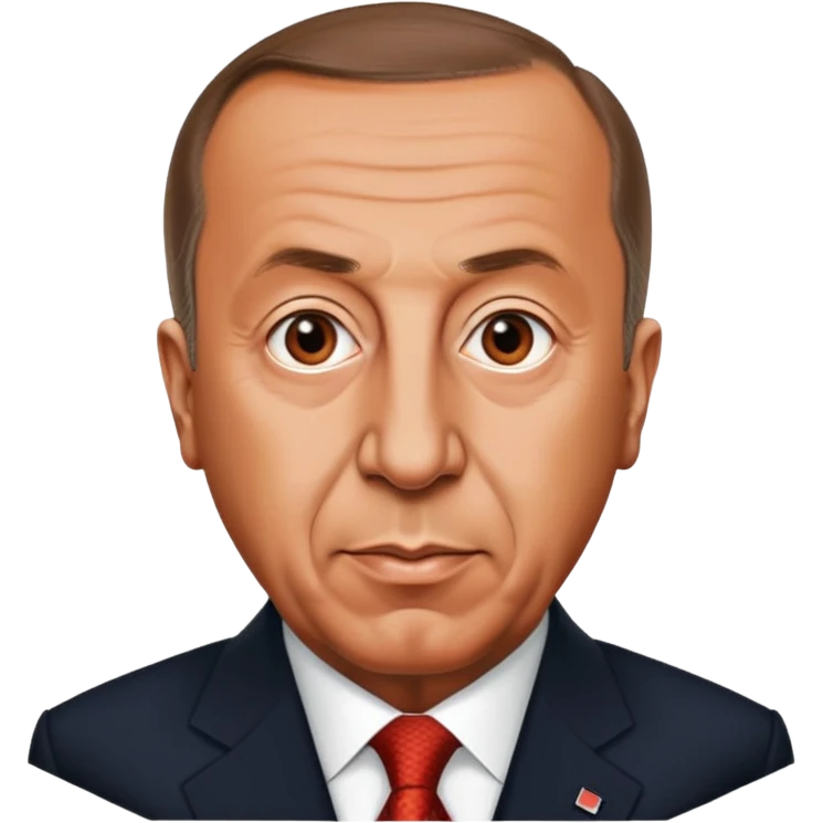 recep tayip erdoğan detaylı ve yüz hatları belirgin  emoji
