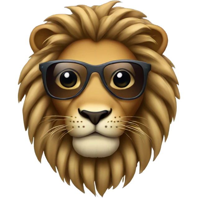  Lion with sunglasses and braids emoji