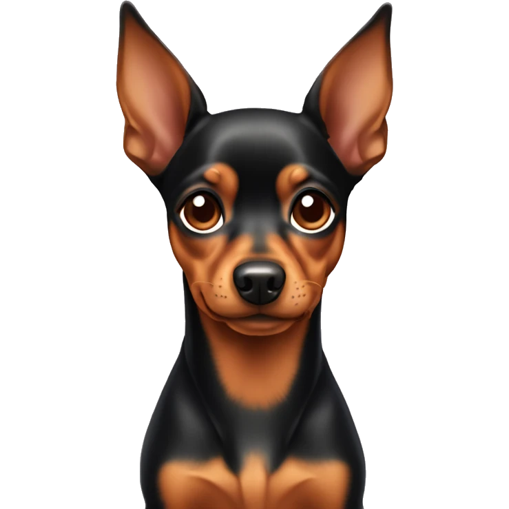 Long haired Miniature pinscher dog emoji