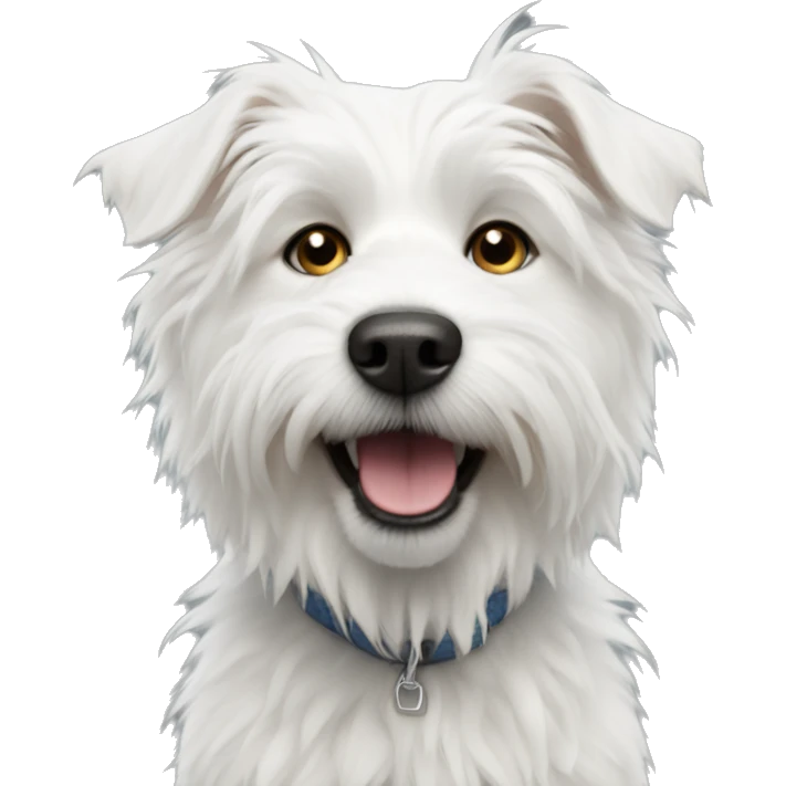 White scruffy dog emoji