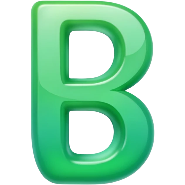 One uppercase Ukrainian Cyrillic letter: А.
Glossy green with soft gradient.
Smooth rounded shape, modern style.
Centered, no background.
 emoji