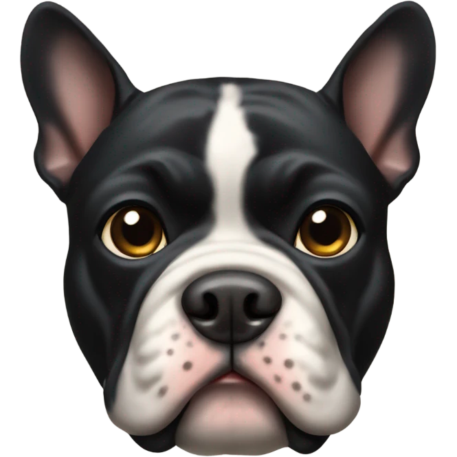 black french bull dog  emoji