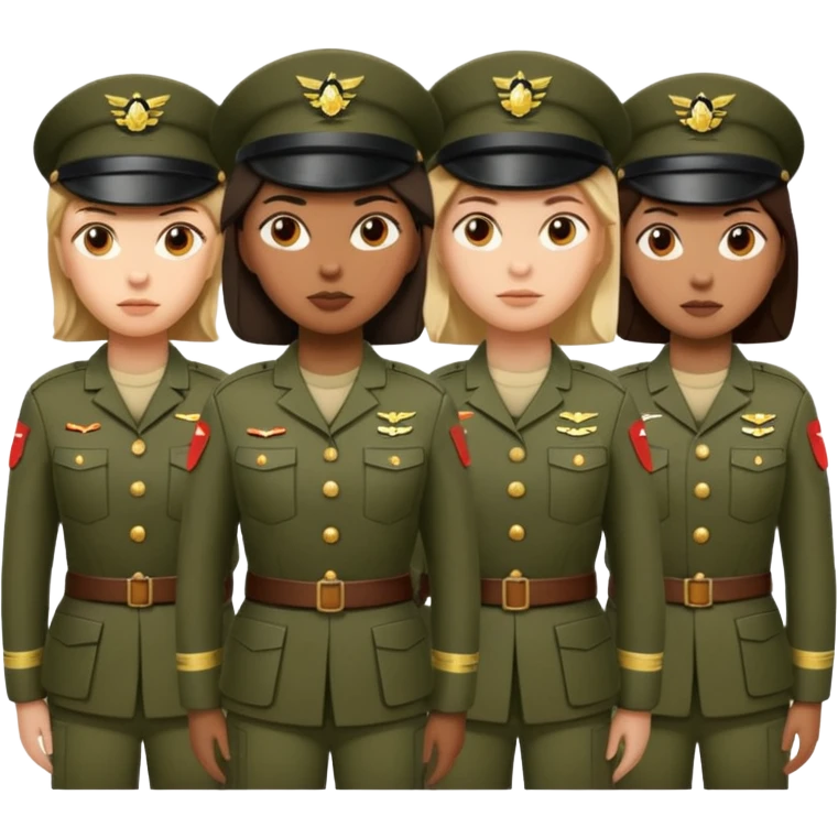 female soldiers emoji