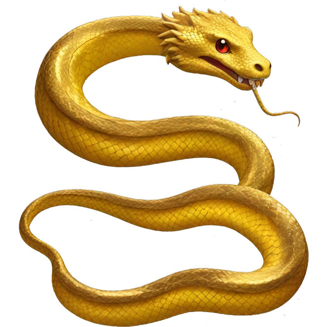 Golden snake golden dragon ￼ emoji