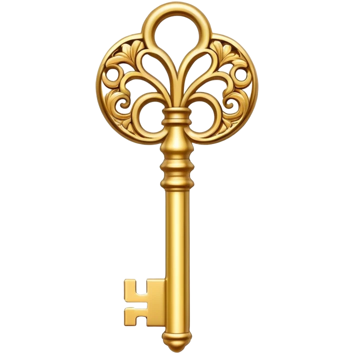 shiny gold key emoji