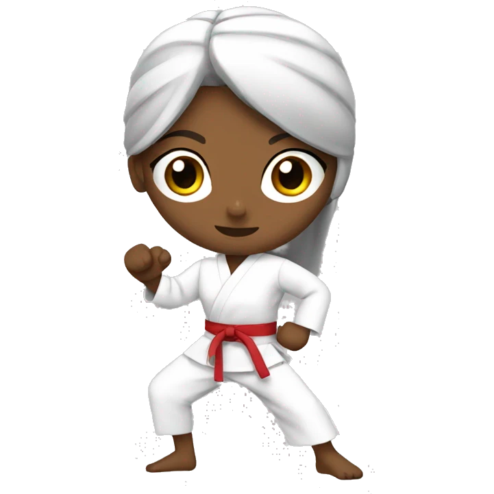 karate girl emoji
