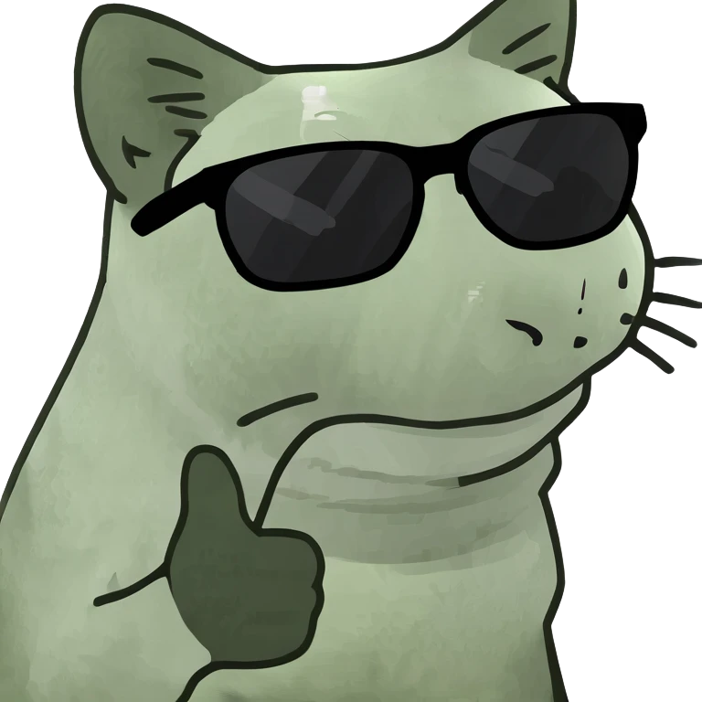 Cat with sunglasses emoji