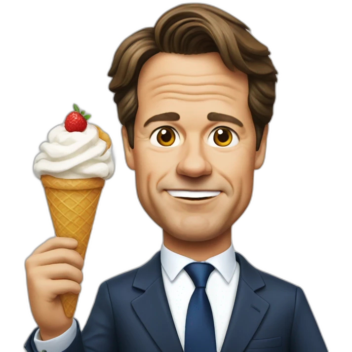 Mark Rutte with ice cream emoji