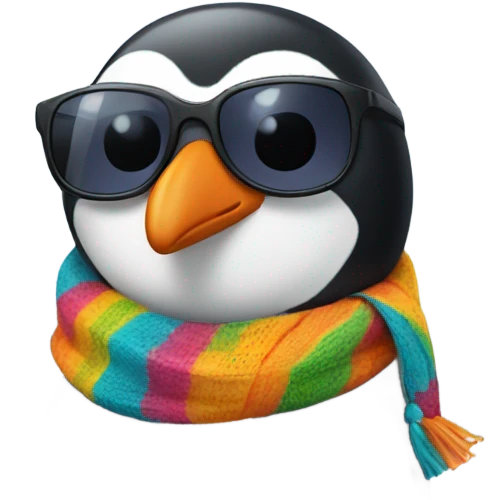 cool penguin emoji