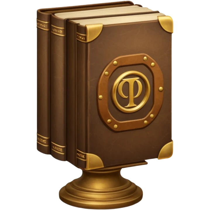 Pedestal with book emoji