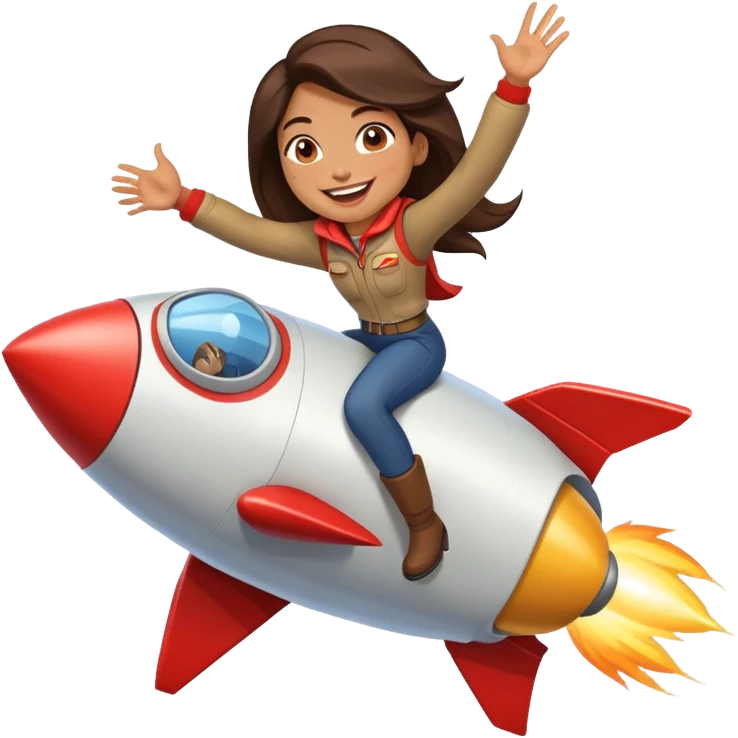 Lorena want to ride the rocket again and again emoji
