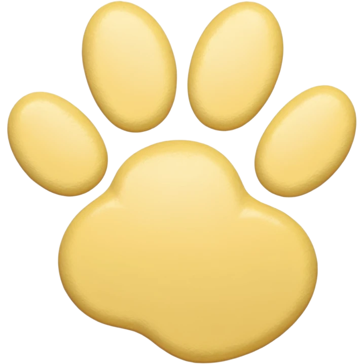 a pastel yellow pawprint emoji