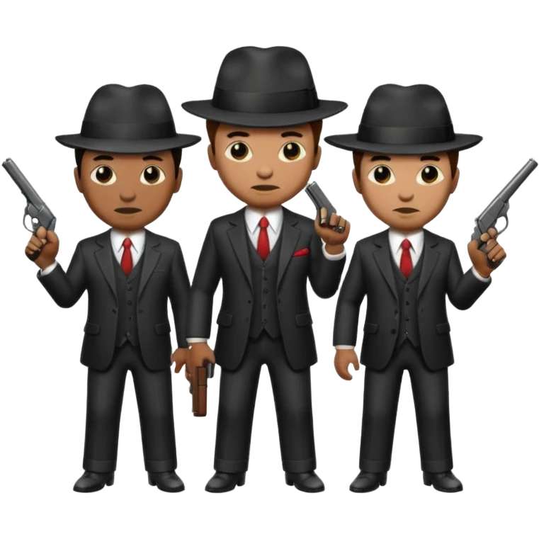 3 mafia members guns emoji