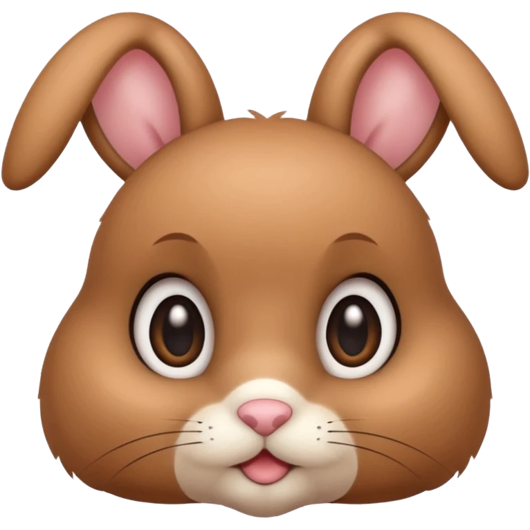 a cute light brown bunny with big cute eyes  emoji