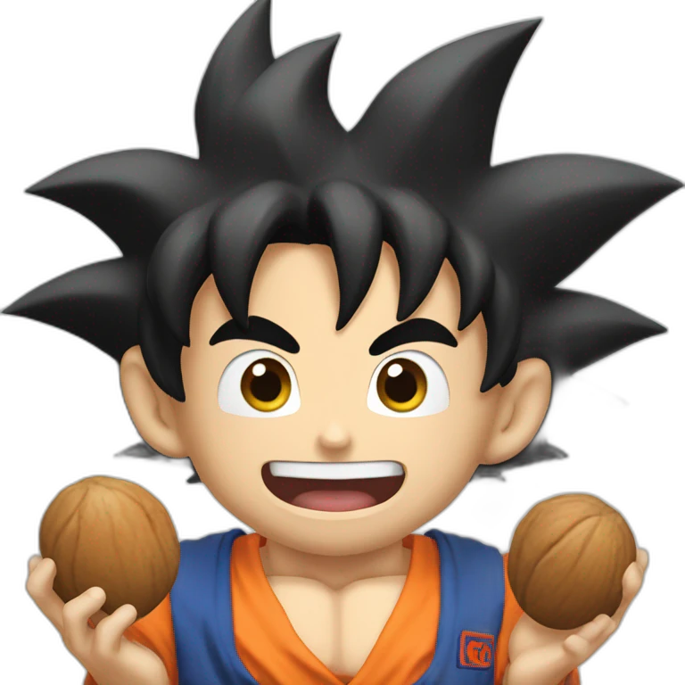 goku holding nuts emoji