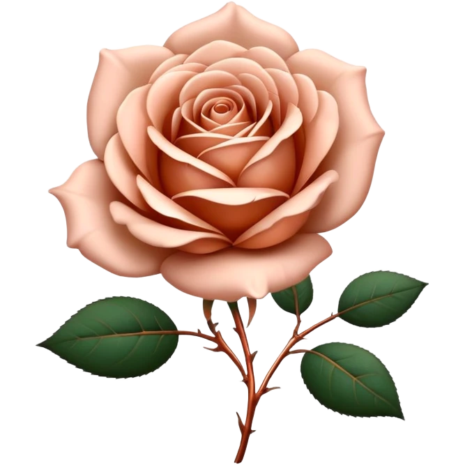 Rose gold rose emoji