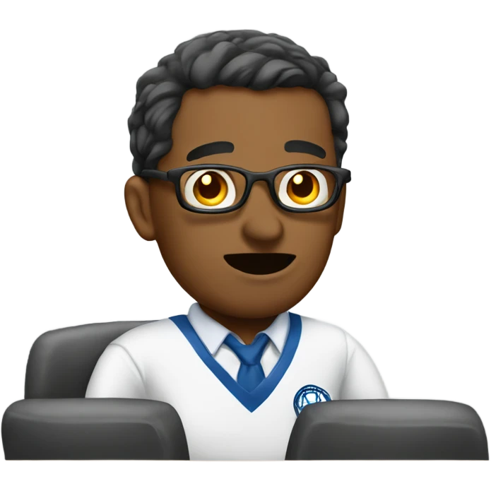 Psychiatrist watching a hockey game emoji