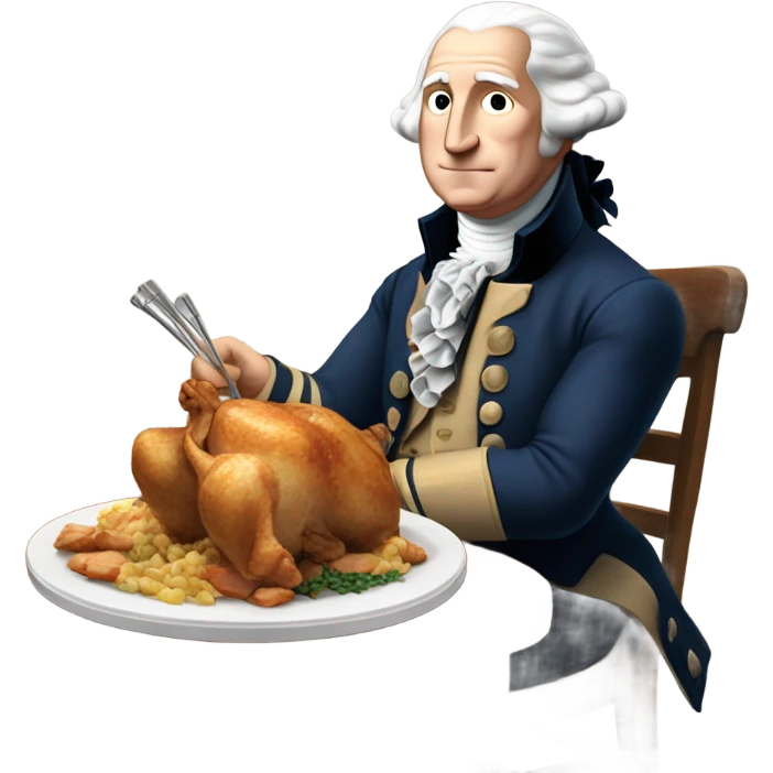 George Washington eating Canes chicken emoji