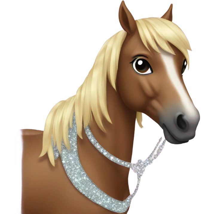 Create a horse that is bedazzled in sparkles emoji