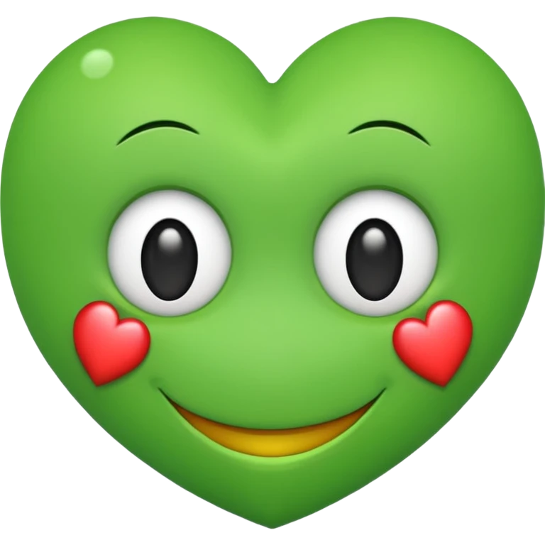 Smiley with heurt Green êtes emoji