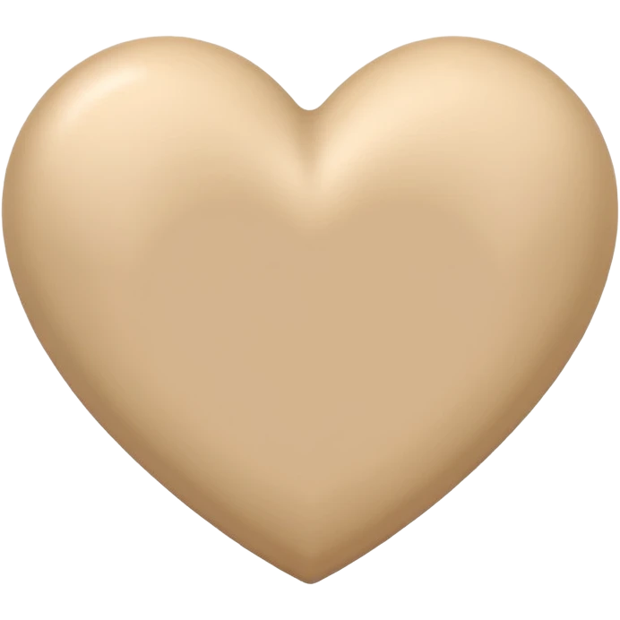coração bege emoji