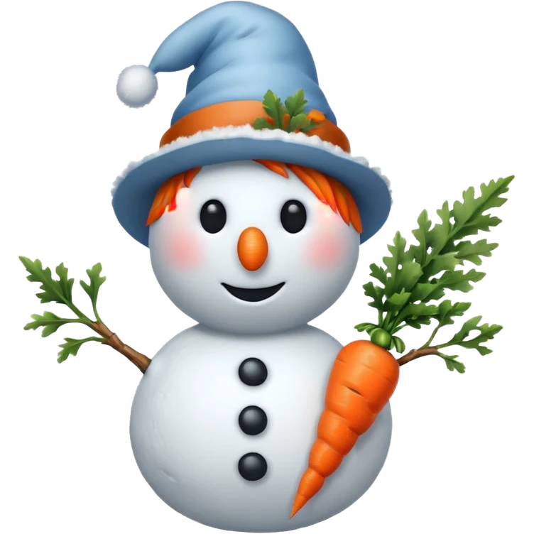 snowman wearing hat emoji