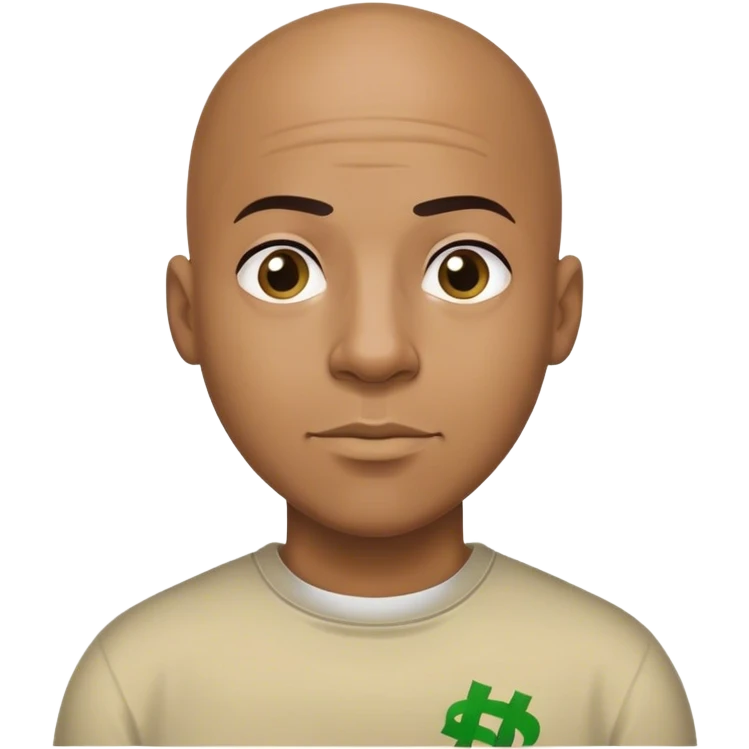 Bald black guy wearing dollar general shirt emoji