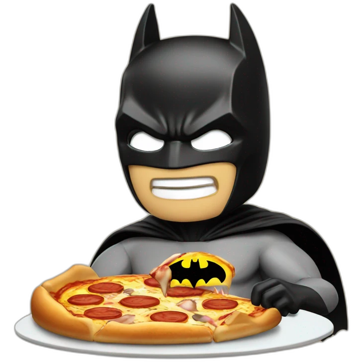 batman eating pizza emoji