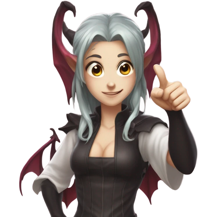 thumbs up anime girl succubus emoji