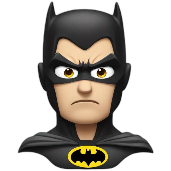 Batman feeling annoyed. emoji