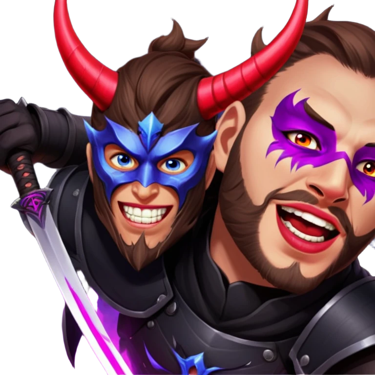 Demon-Horned Warrior emoji
