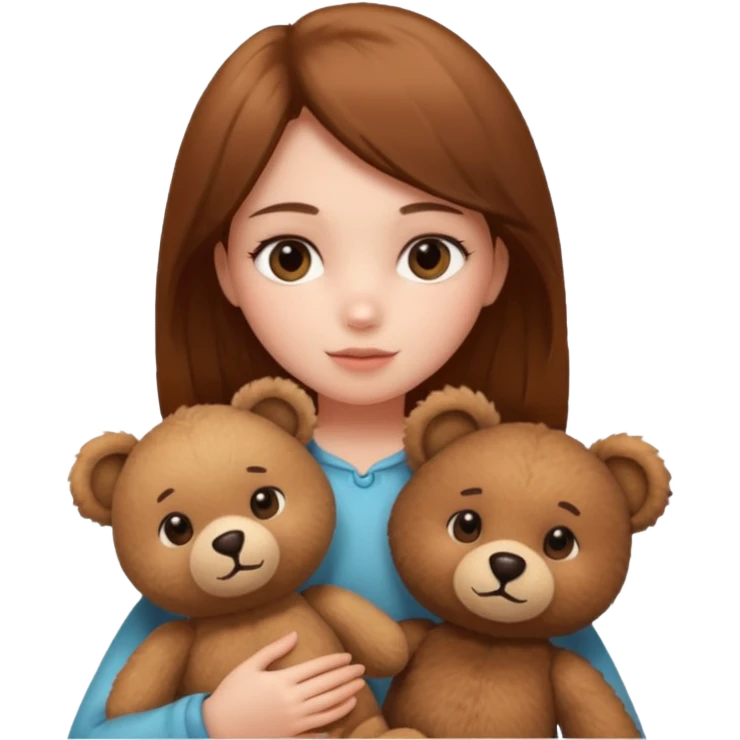 girl with single teddy bear emoji