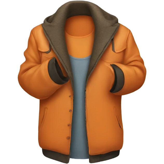 fashion orange jacket emoji
