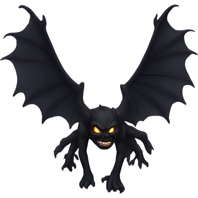 Black demon wings emoji