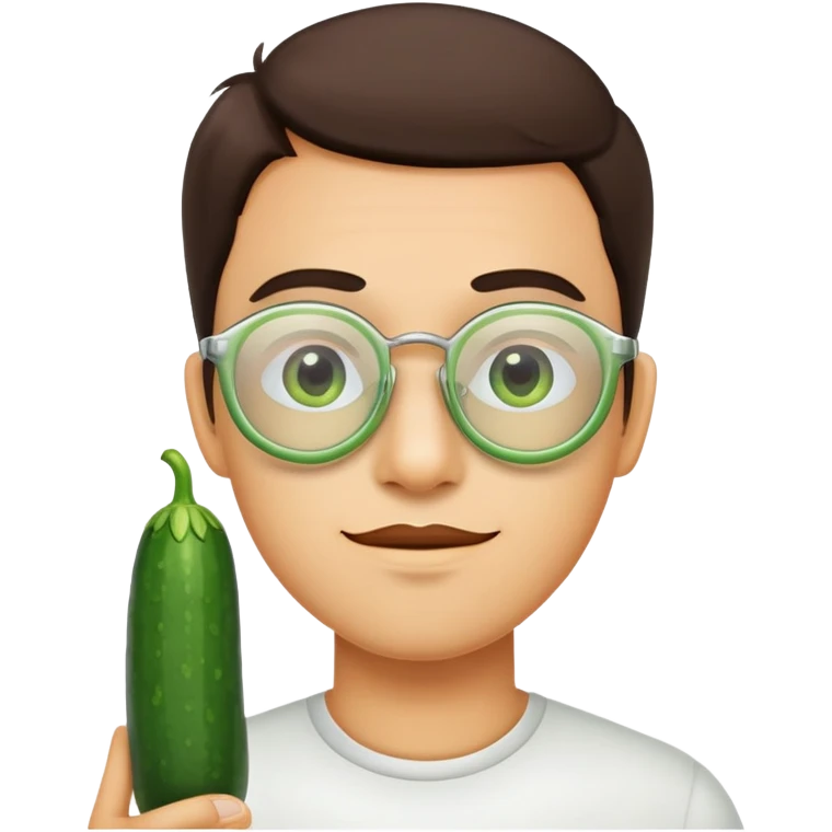 cucumber glasses emoji