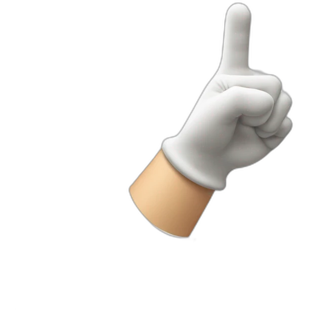 super mario white glove hand index finger pointing emoji