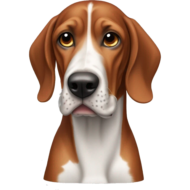 English American coonhound with red ticking only  emoji