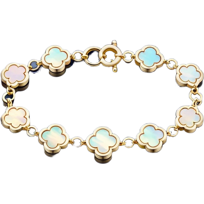 Van Cleef Vintage Alhambra bracelet in Mother of pearl emoji