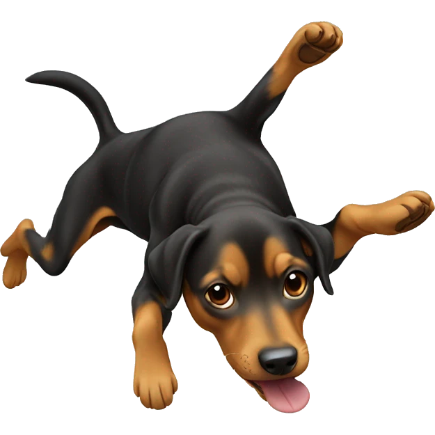 dog doing a backflip emoji