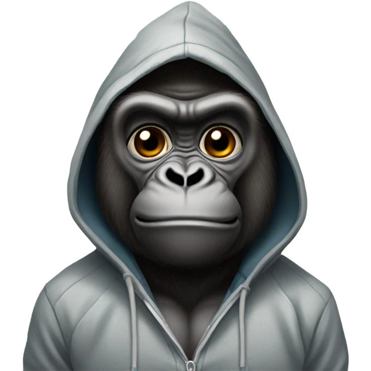 Gorilla wearing a hoodie emoji