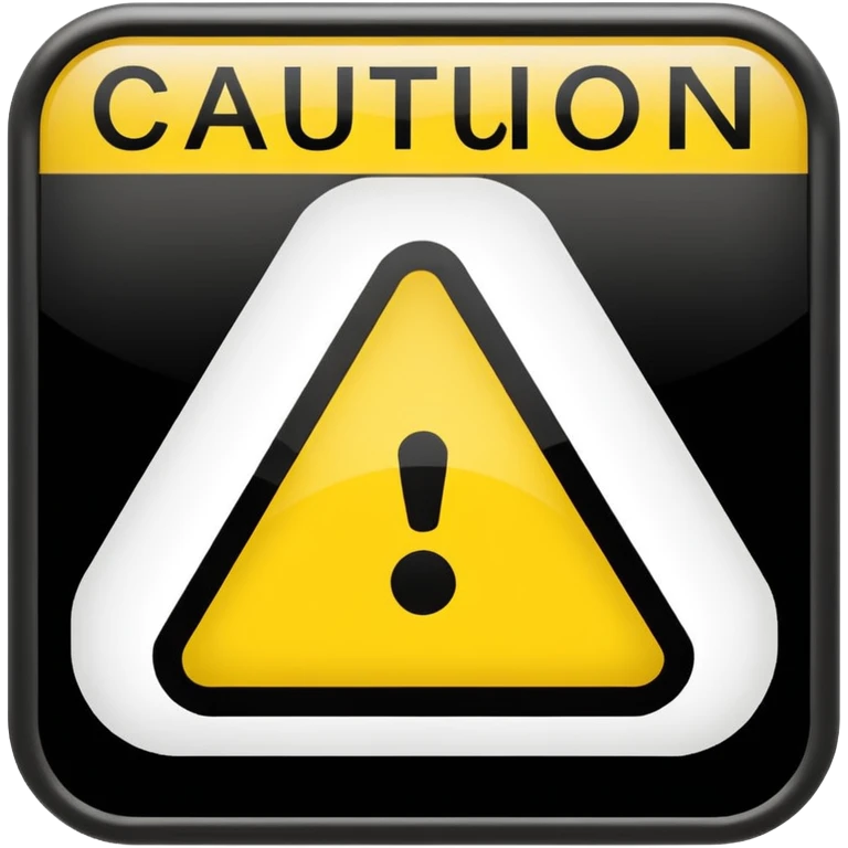 Caution Sign – yellow triangle, Subway Sign. emoji